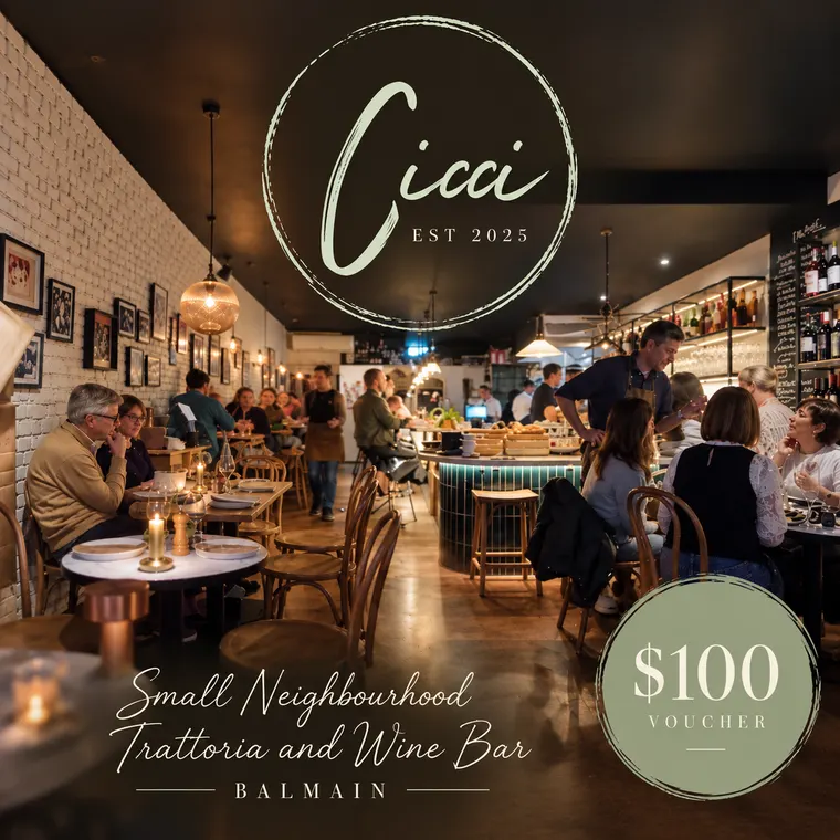 Cicci Italian Wine Bar, $100 voucher