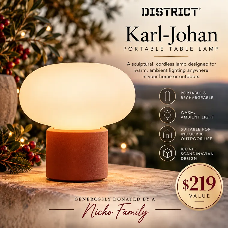District, Karl-Johan portable table lamp