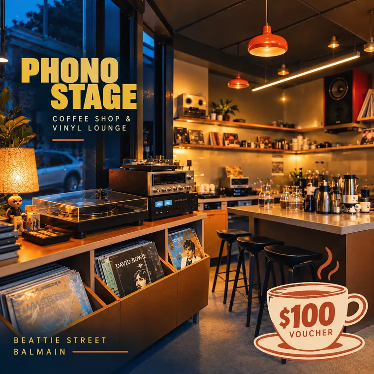Phono Stage Cafe, $100 voucher