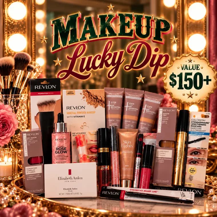 Elizabeth Arden, Revlon makeup lucky dip, $150 and up