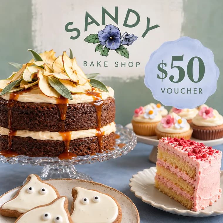Sandy Bake Shop, $50 voucher