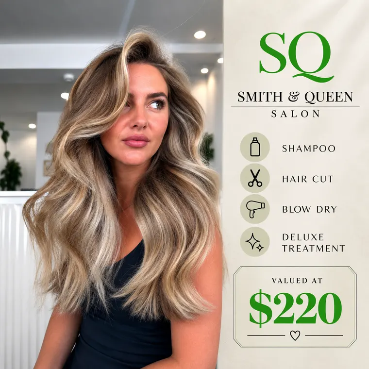 Smith and Queen Salon, Blowdry, cut and deluxe treatment