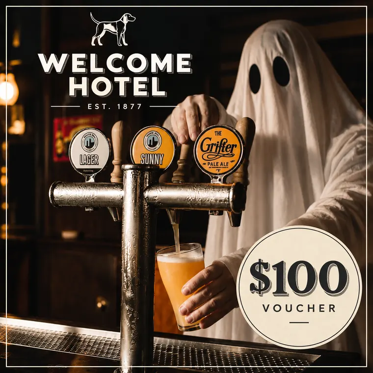 The Welcome Hotel, $100 voucher