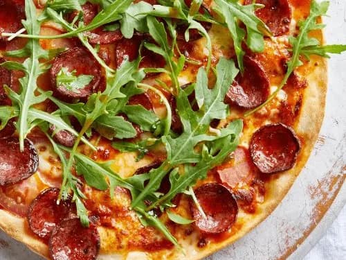 Salami and rocket pizza from Rocket Boy