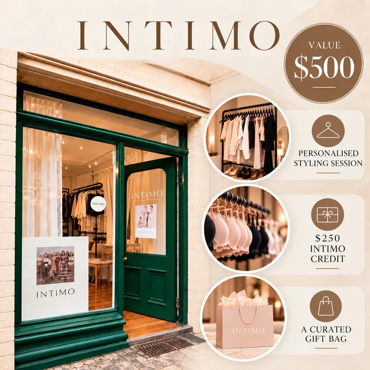 Intimo, Personalised styling and bra fitting, a $250 credit and a gift bag