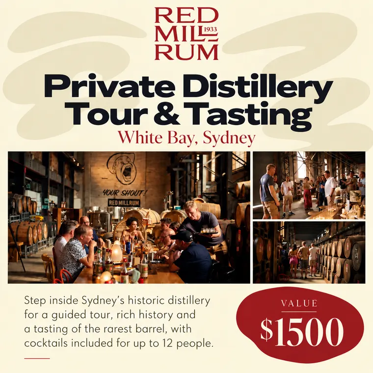 Red Mill Distillery, Rum tasting and distillery tour