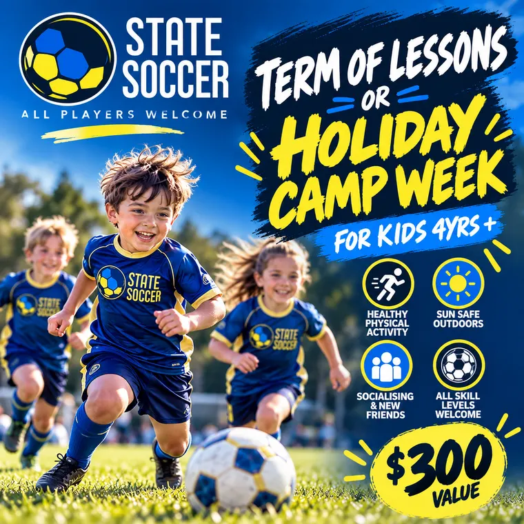 State Soccer, A full term of lessons or a week of holiday camp